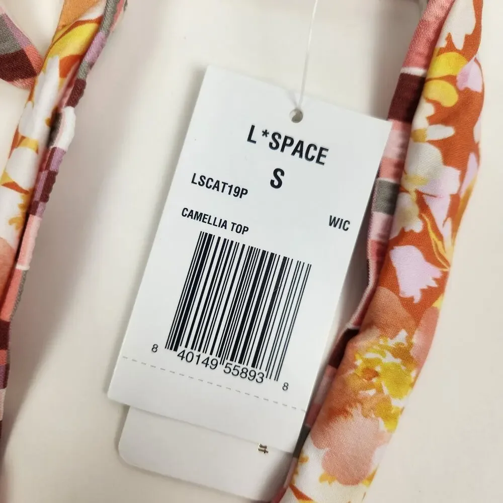 L*Space Camellia Bikini Top Underwire in What in Carnation Floral Size Small NWT